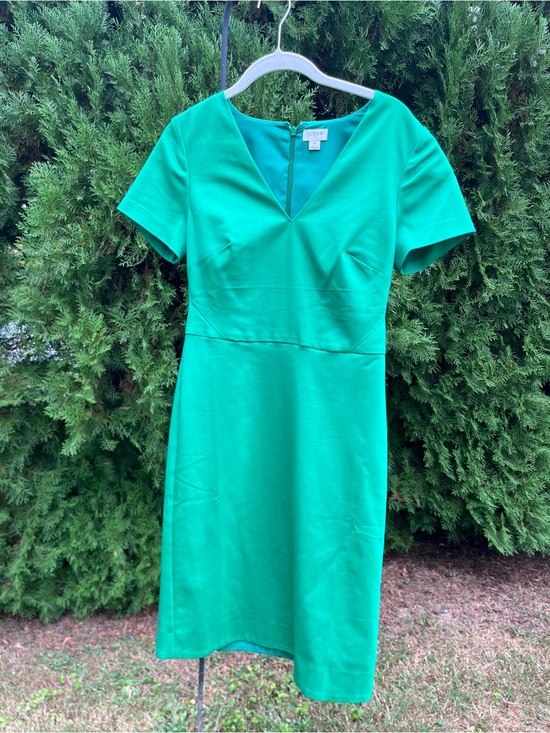 J. Crew Factory Dresses & Skirts - J. Crew Factory Bright Green V-Neck Sheath Dress